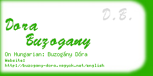 dora buzogany business card