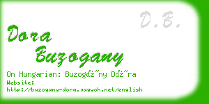 dora buzogany business card